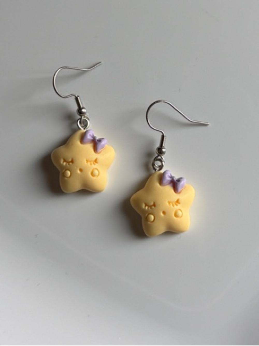 ✨ 5 for $30 Earring Bar ✨ Whimsy Yellow Star Earrings with Purple Bows